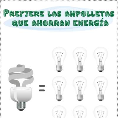 Utilizar ampolletas que ahorren energía