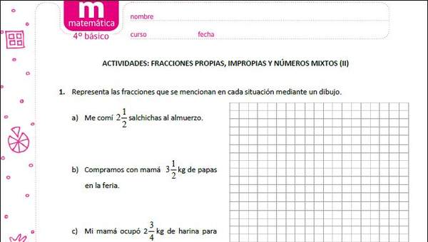 Fracciones propias, impropias y números mixtos (II)