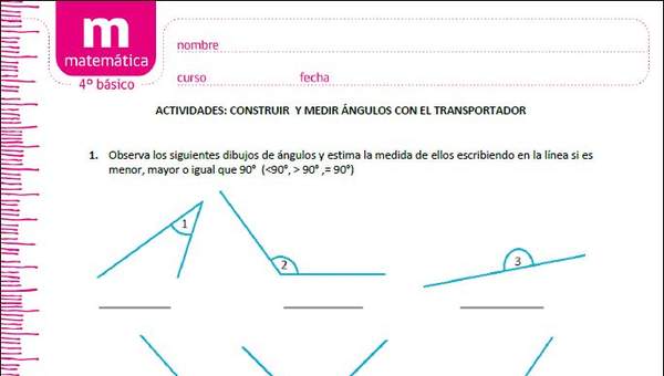 Dibujar y medir  ángulos  con el transportador