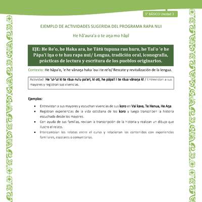 Entrevistan a sus mayores y registran sus vivencias