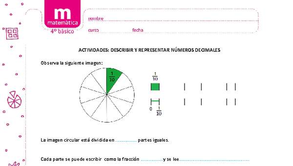 Describir y representar números decimales