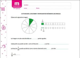 Describir y representar números decimales