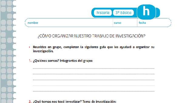 ¿Cómo organizar nuestro trabajo de investigación?