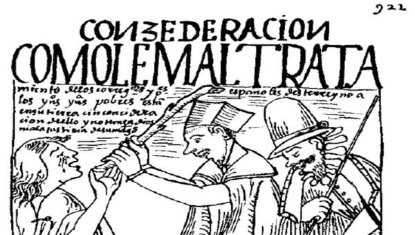 Maltrato a indígenas en la colonia