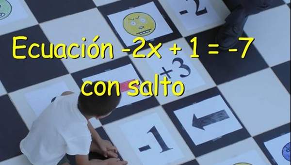 Ecuación -2x + 1 = 7 con salto