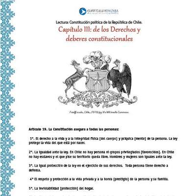 Constitución de Chile: De los Derechos y Deberes constitucionales