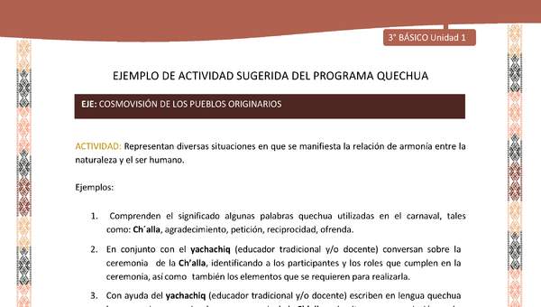 Representan diversas situaciones en que se manifiesta la relación de armonía entre la naturaleza y el ser humano