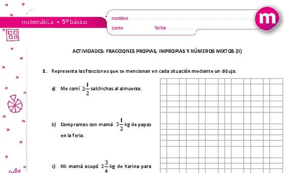 Fracciones propias, impropias y números mixtos (II)