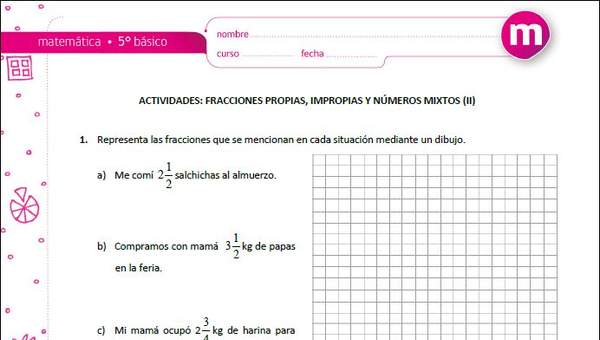 Fracciones propias, impropias y números mixtos (II)