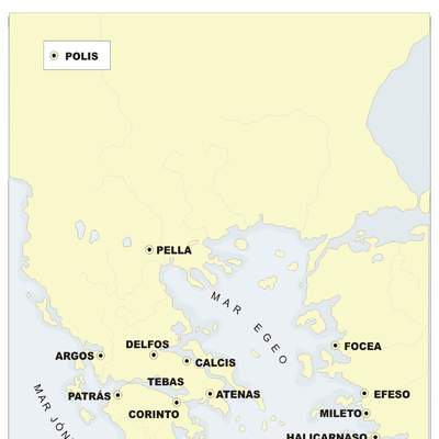 Mapa Polis griegas