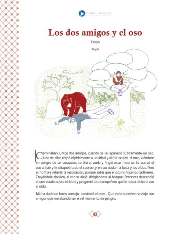 Los dos amigos y el oso