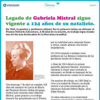 Legado de Gabriela Mistral