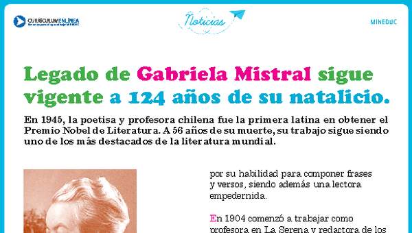 Legado de Gabriela Mistral