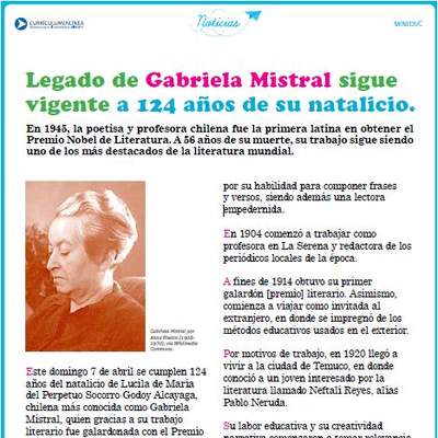 Legado de Gabriela Mistral