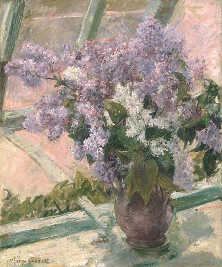 Lilas en la ventana de Mary Cassat