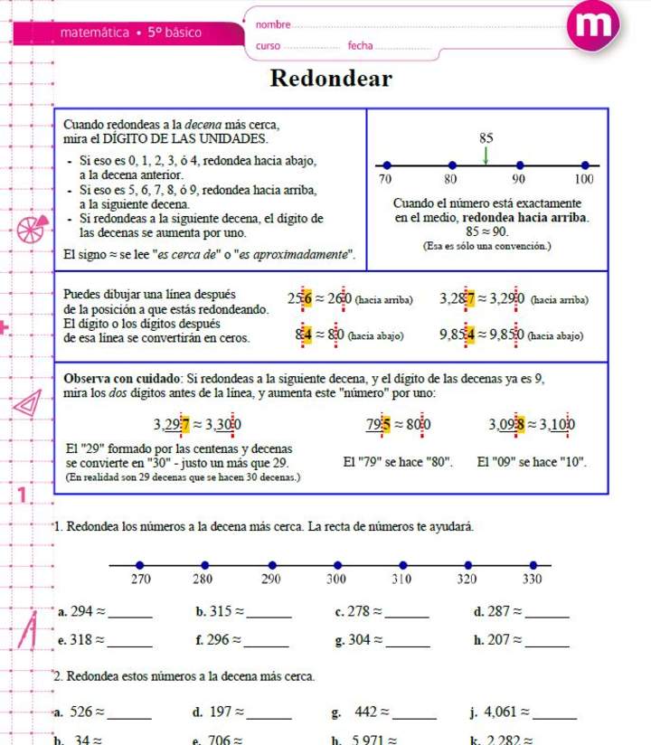 Redondear números a la decena más cercana