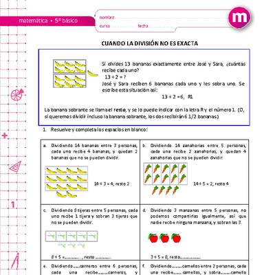 División no exacta