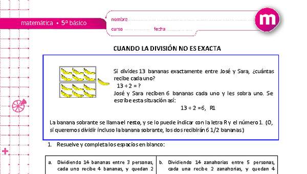 División no exacta
