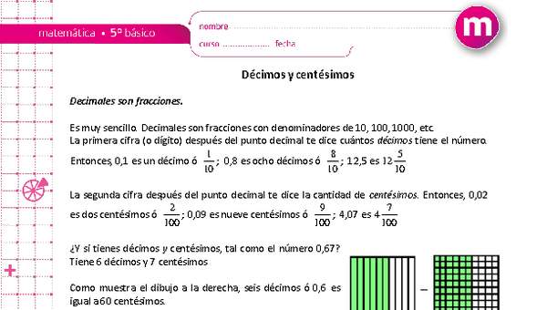 Décimos y centésimos