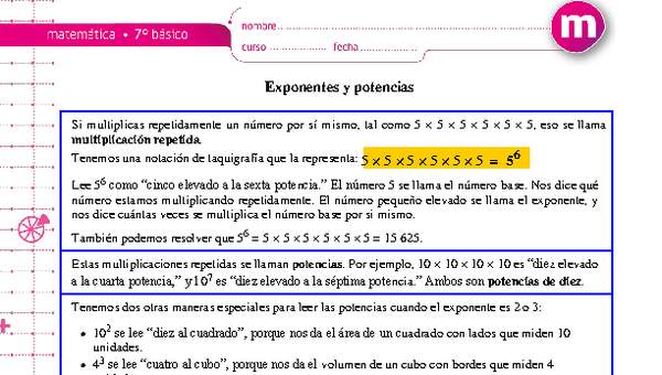 Exponentes y potencias