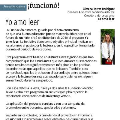 Iniciativa "Yo amo leer"