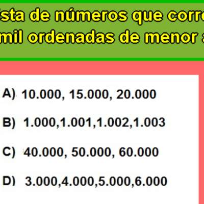 Decenas de mil de menor a mayor