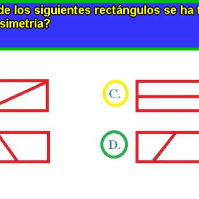 Eje de simetría en un rectángulo