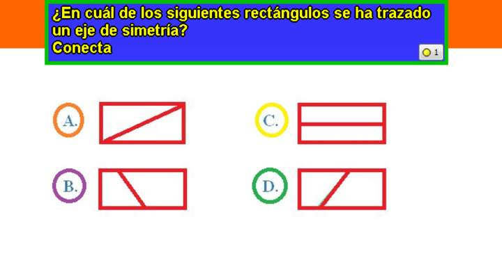 Eje de simetría en un rectángulo