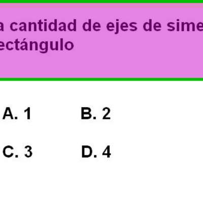 Cantidad de ejes de simetría en un rectángulo