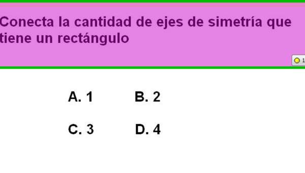 Cantidad de ejes de simetría en un rectángulo