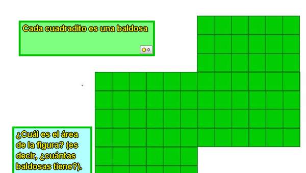 Área de forma geométrica en una cuadrícula (I)