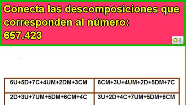 Componer y descomponer números en forma aditiva (II)