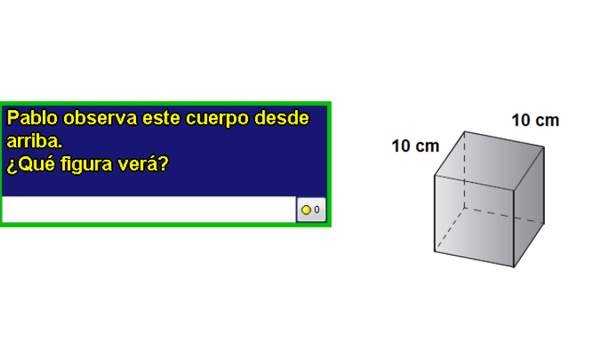 Mirando un cubo desde arriba