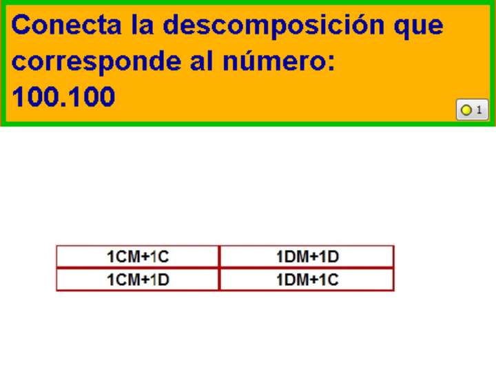 Componer y descomponer números en forma aditiva (IV)