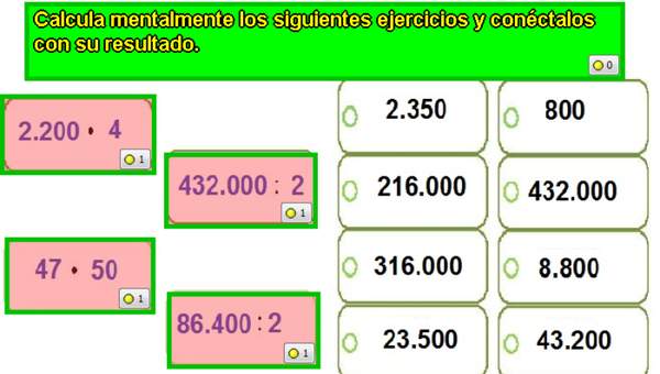 Cálculo mental de multiplicaciones