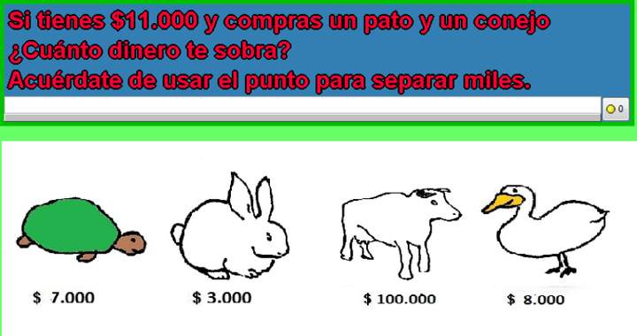 Comprando un pato y un conejo