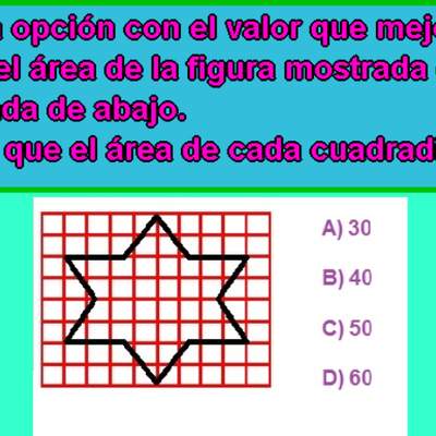 Área de figuras en una cuadrícula (III)