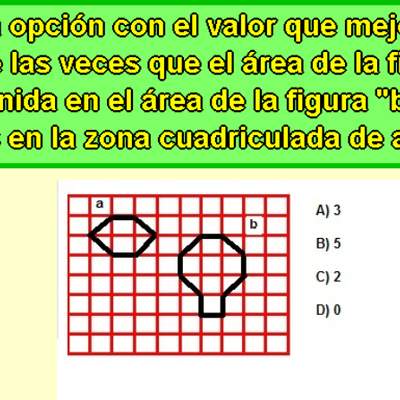 Área de figuras en una cuadrícula (IV)