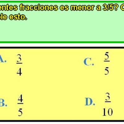 Fracción menor a 3/5