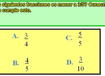 Fracción menor a 3/5