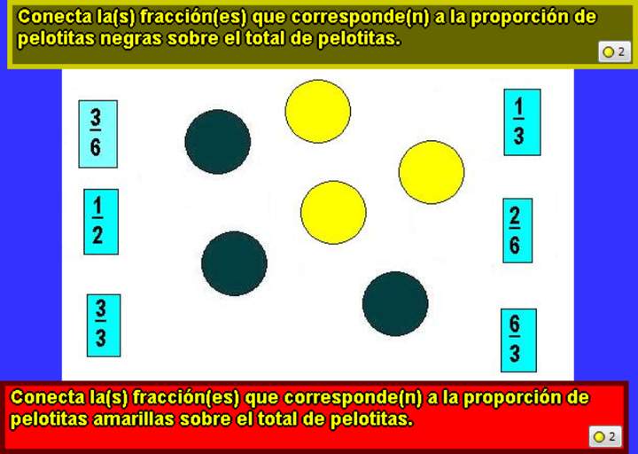 Fracción de un conjunto de bolitas (III)