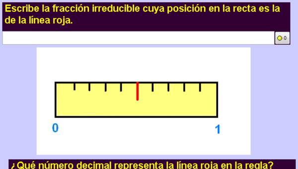 Fracciones y decimales en la recta numérica (I)