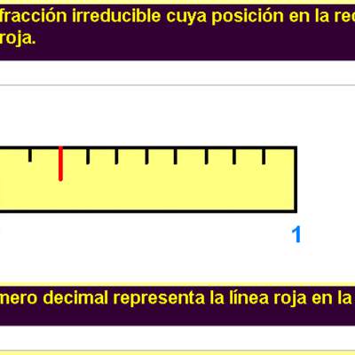 Fracciones y decimales en la recta numérica (II)