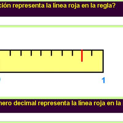 Fracciones y decimales en la recta numérica (IV)