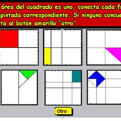 Área sombreada usando fracciones (III)