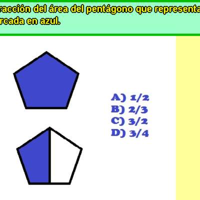 Área sombreada usando fracciones (I)