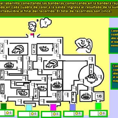 Fracciones en un laberinto