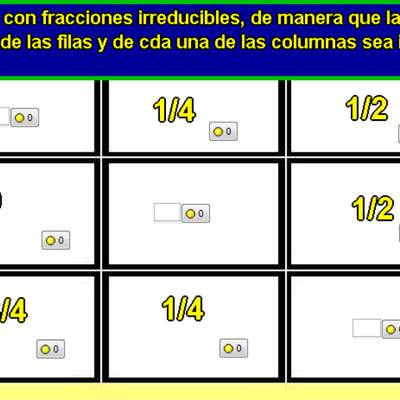 Sudoku de fracciones (I)