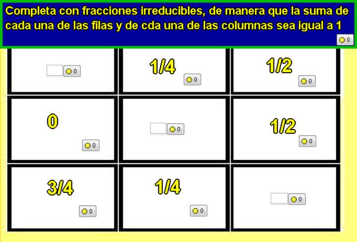 Sudoku de fracciones (I)