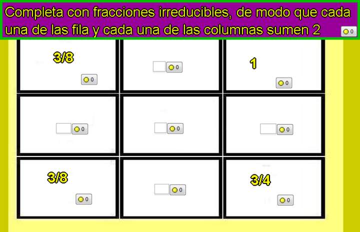 Sudoku de fracciones (III)